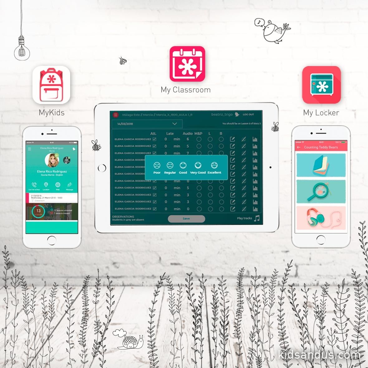 Kids&Us MyLocker ecosystem